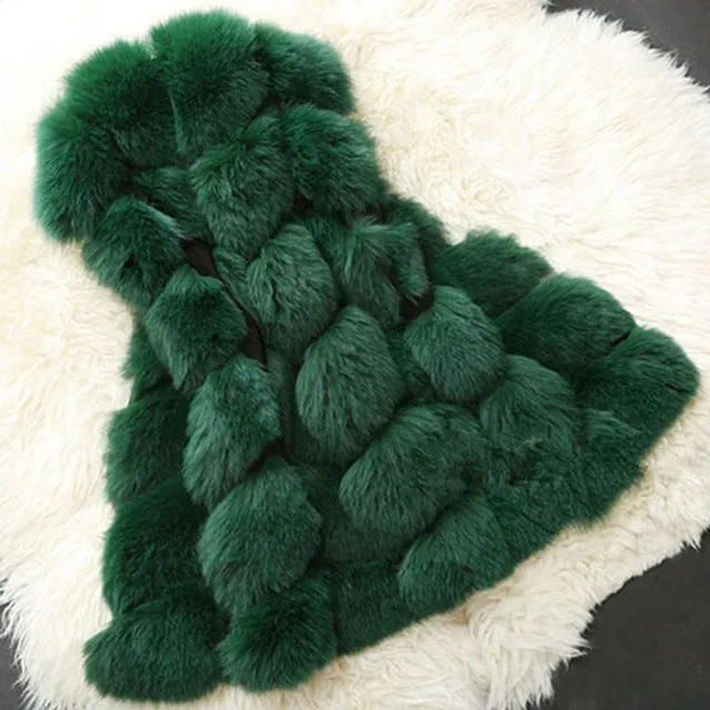 Faux Fur Vests - Winter Warm Luxury Fur Vest for Women Faux Fur Coat Vests Women's Coats Jacket High Quality Furry Coat