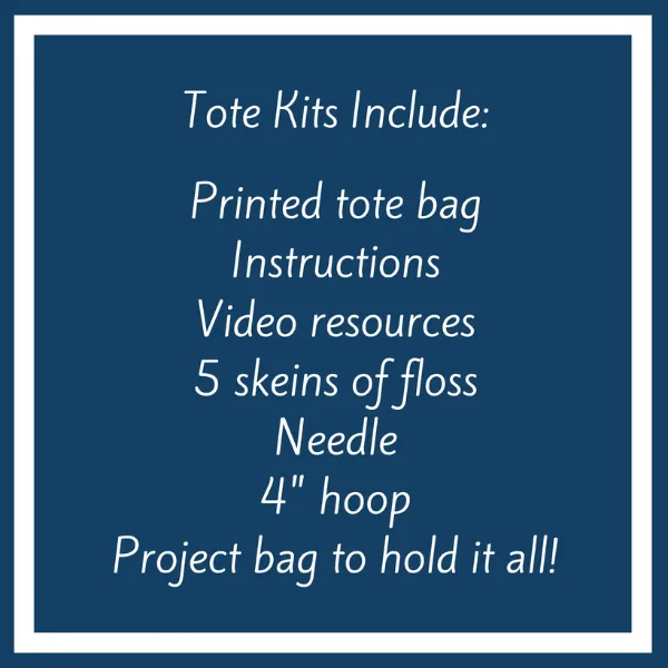 Fiber Fluid Tote Bag Embroidery Kit