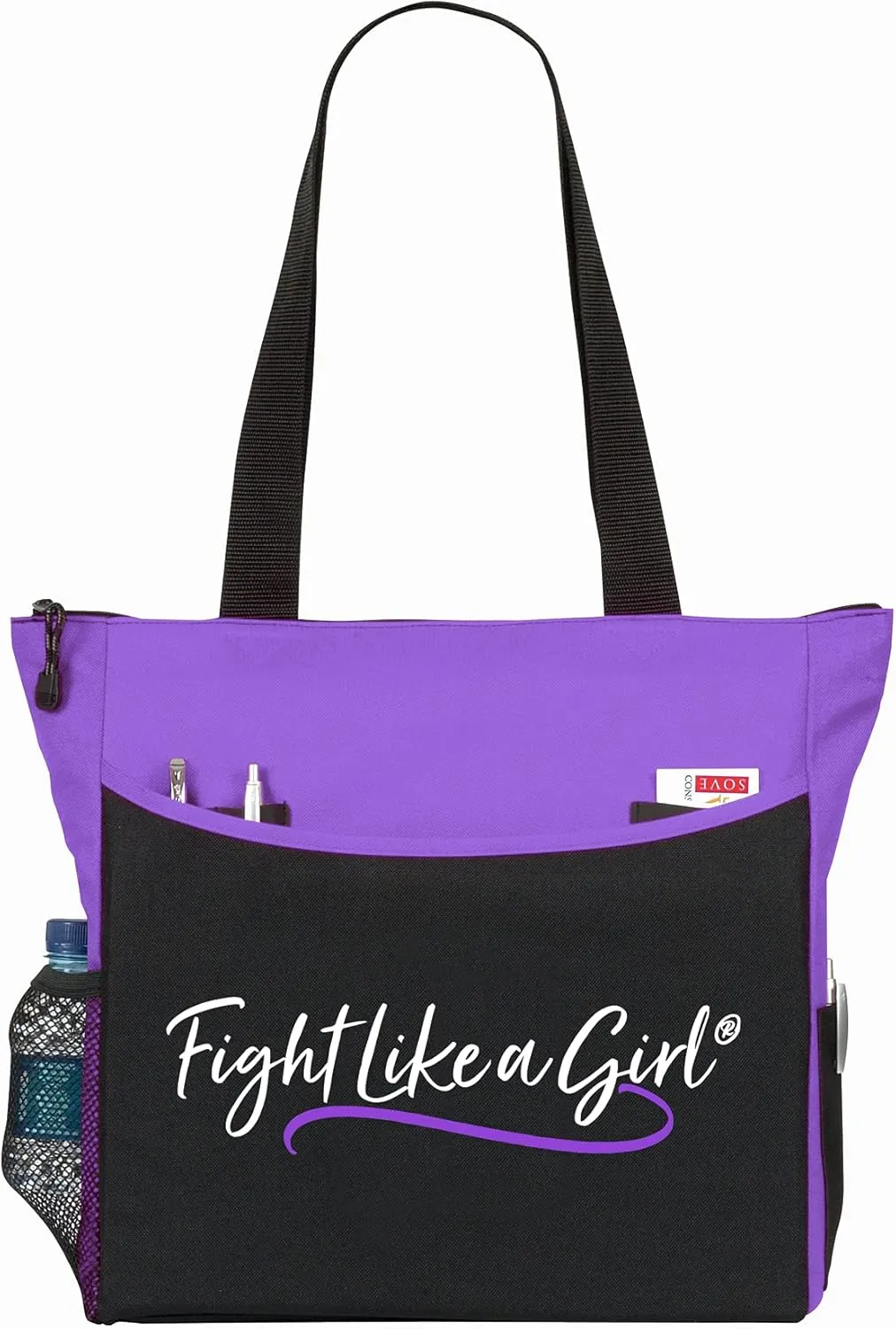 Fight Like a Girl Script Dakota 5-Pocket Tote Bag