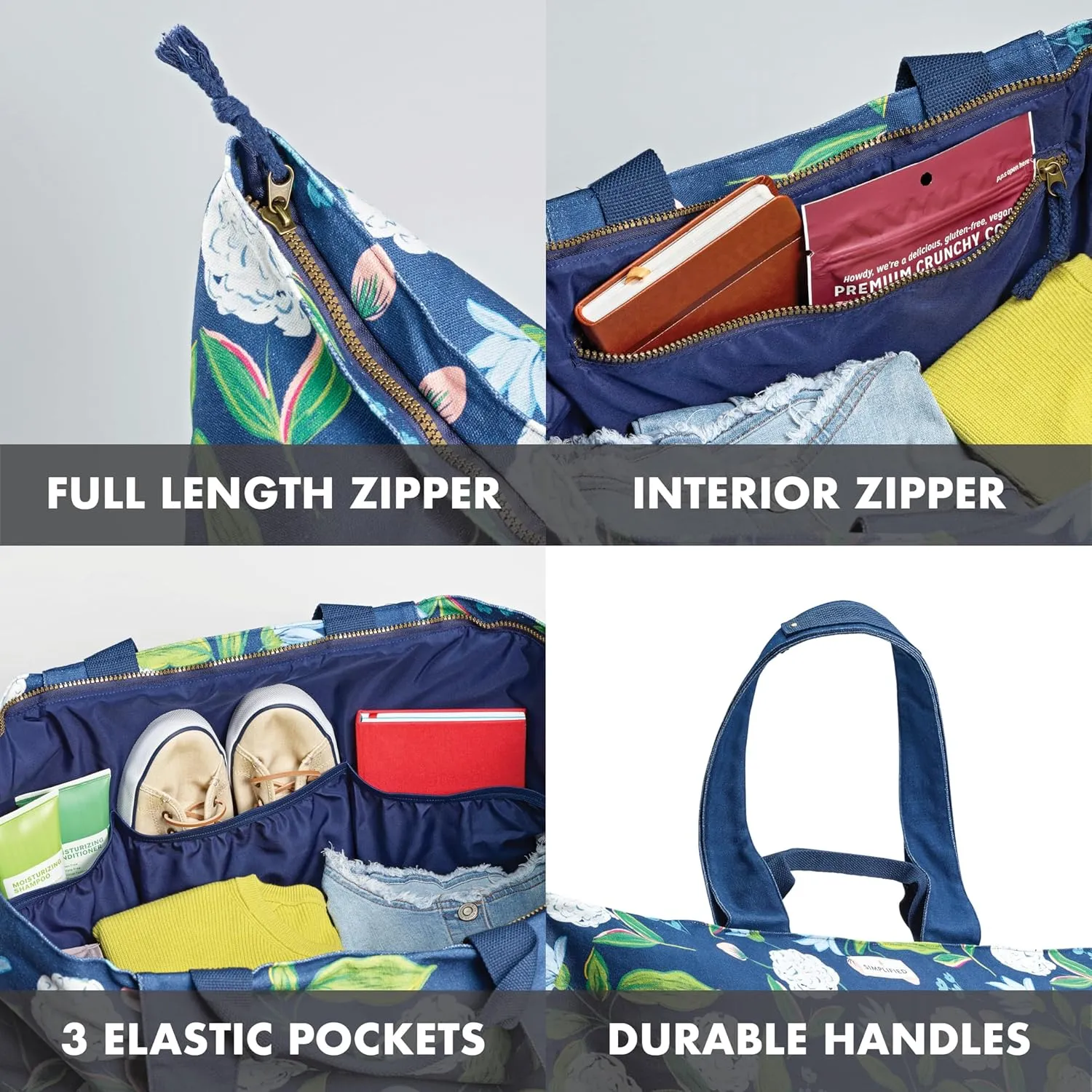 Fit & Fresh Large Beach Bag for Women - Extra Large Travel Tote With Pockets