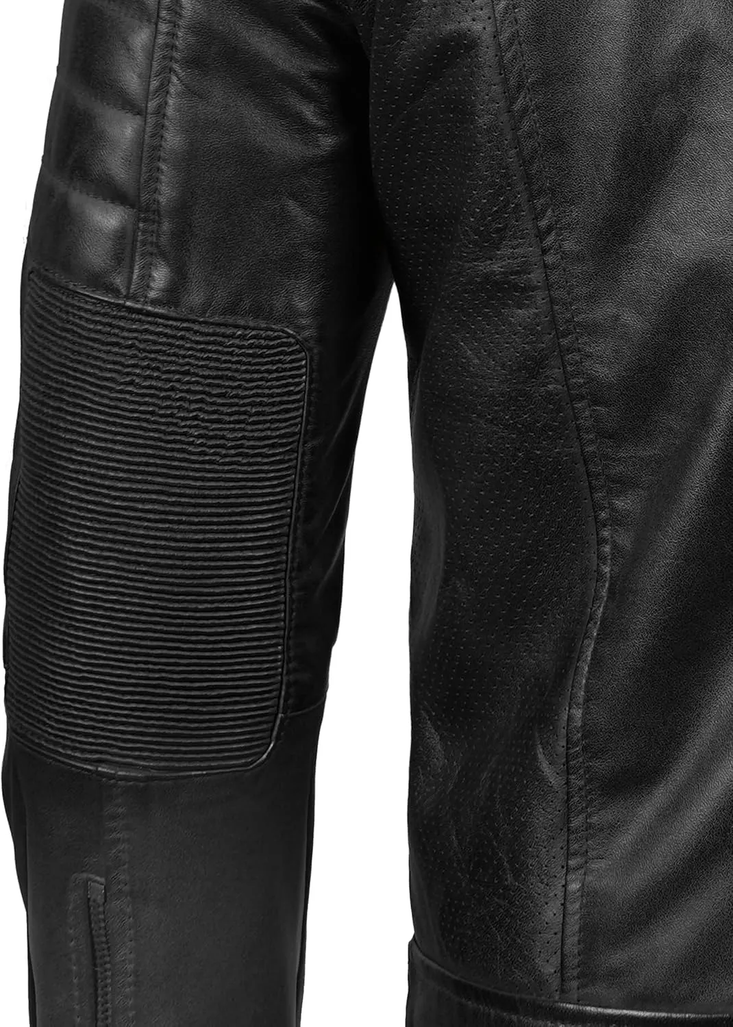 fjackets Cafe Racer Leather Jacket Men - Real Lambskin Natural Grain Leather Moto Style Jackets For Mens