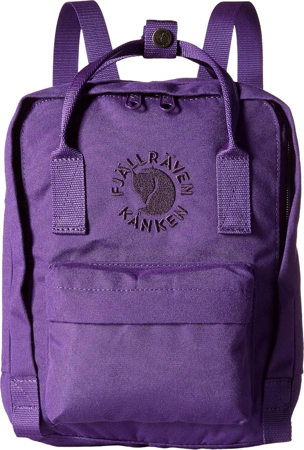 Fjallraven, Kanken, Re-Kanken Mini Recycled Backpack for Everyday Use, Heritage and Responsibility Since 1960, Deep Violet