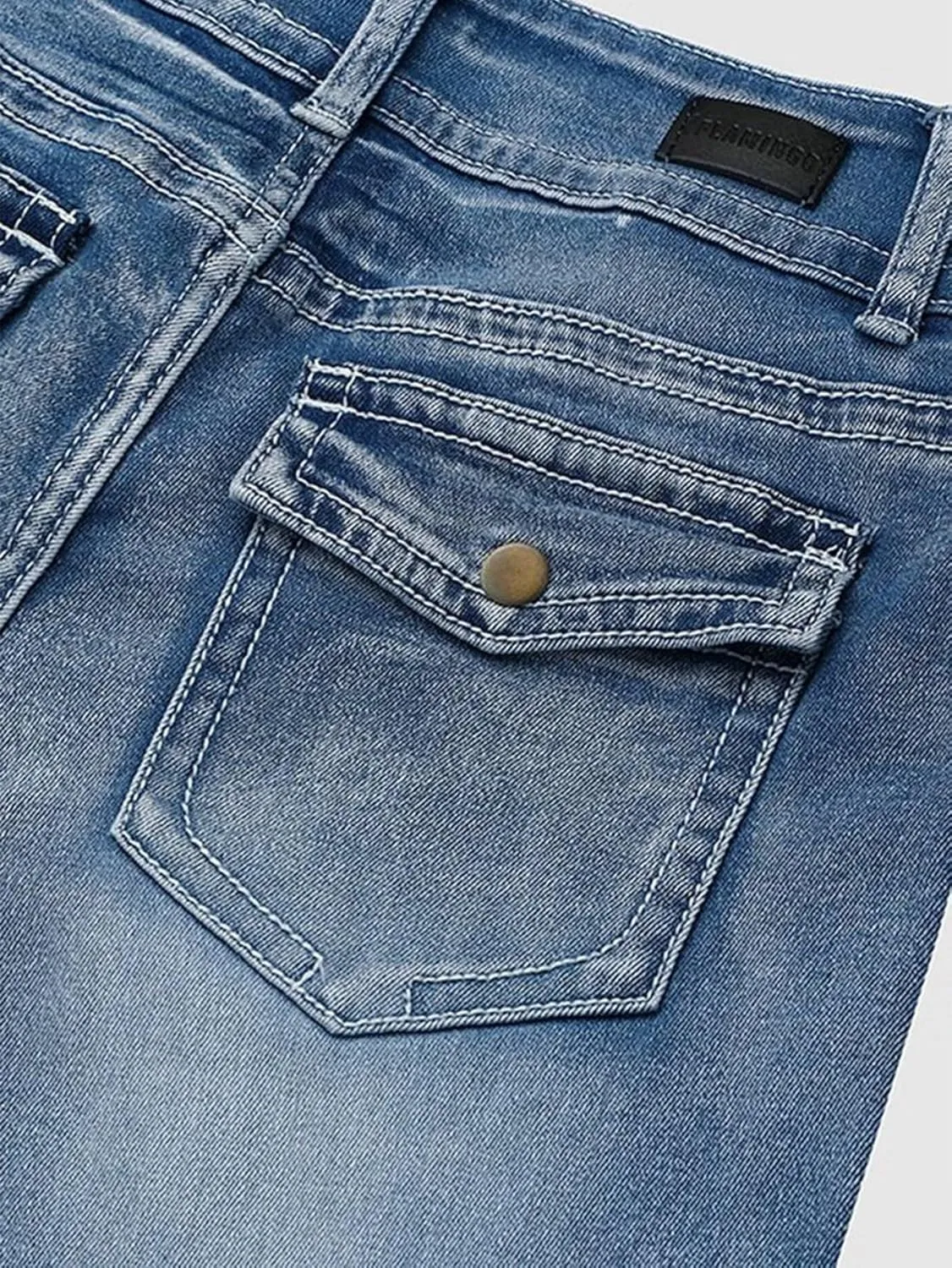 Flamingals Boot Cut Jeans for Women - Trendy Stretch Denim Pants With Butt Lifting and Tummy Control Features