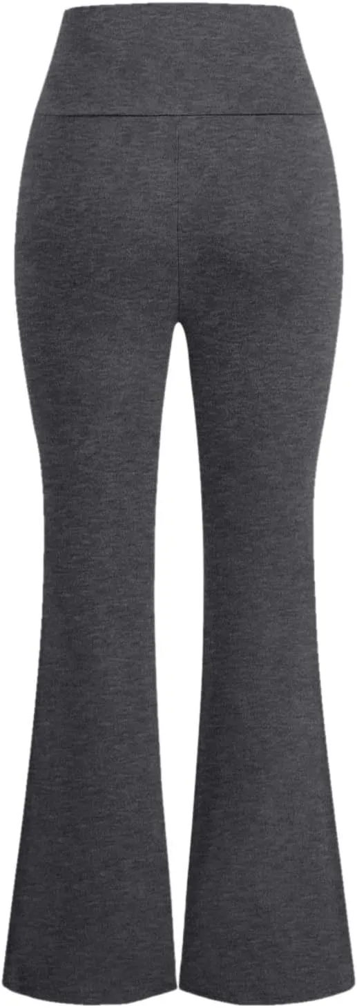 Flare Leggings for Women High Waisted Tummy Control Yoga Pants Butt Lifting Pull On Workout Bootcut Bell Bottoms