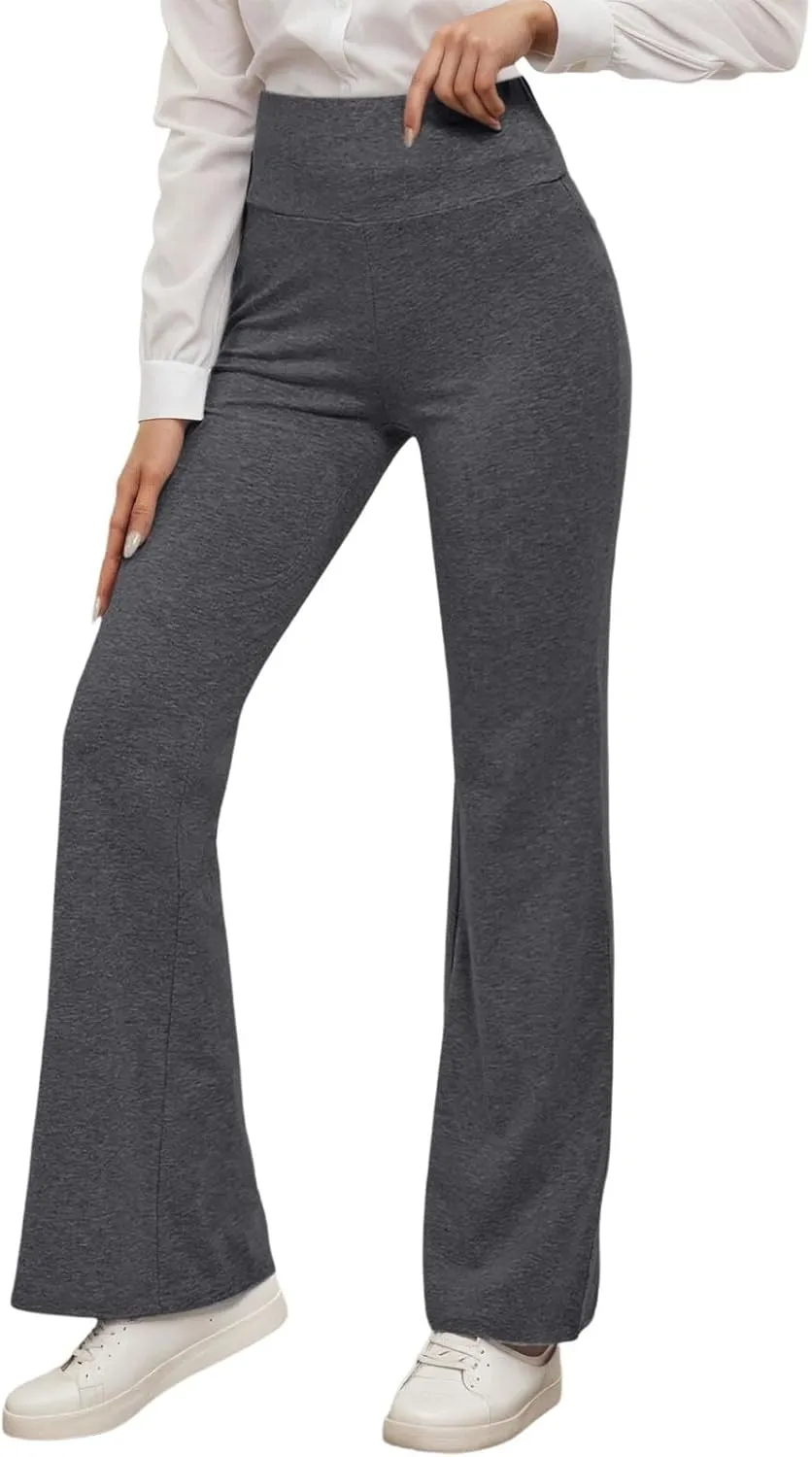 Flare Leggings for Women High Waisted Tummy Control Yoga Pants Butt Lifting Pull On Workout Bootcut Bell Bottoms