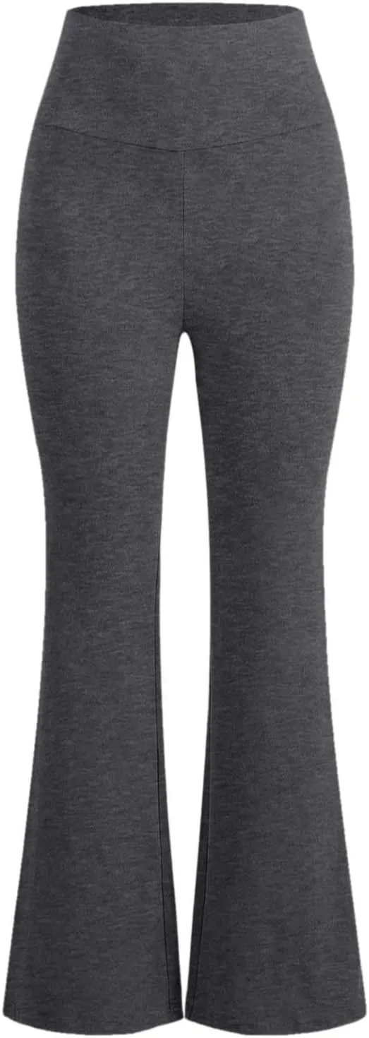 Flare Leggings for Women High Waisted Tummy Control Yoga Pants Butt Lifting Pull On Workout Bootcut Bell Bottoms