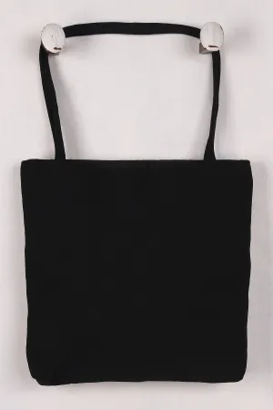 Floral Embroidery Canvas Tote Bag
