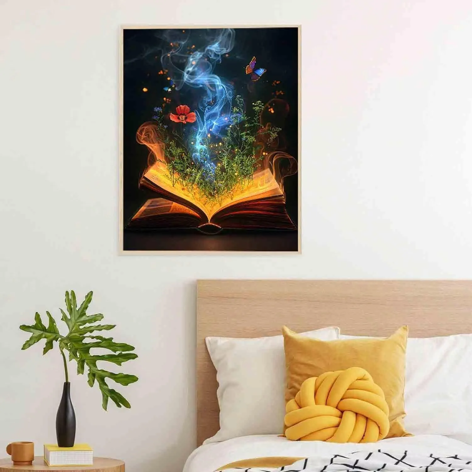 Flower Diamond Painting Book Diamond Art Kits for Adults, DIY 5D Gem Art Painting Kit Square Full Drill Crystal Dots Embroidery Pictures Crafts, Home Wall Decor Gifts, Hobbies for Women 20x28in -6wW