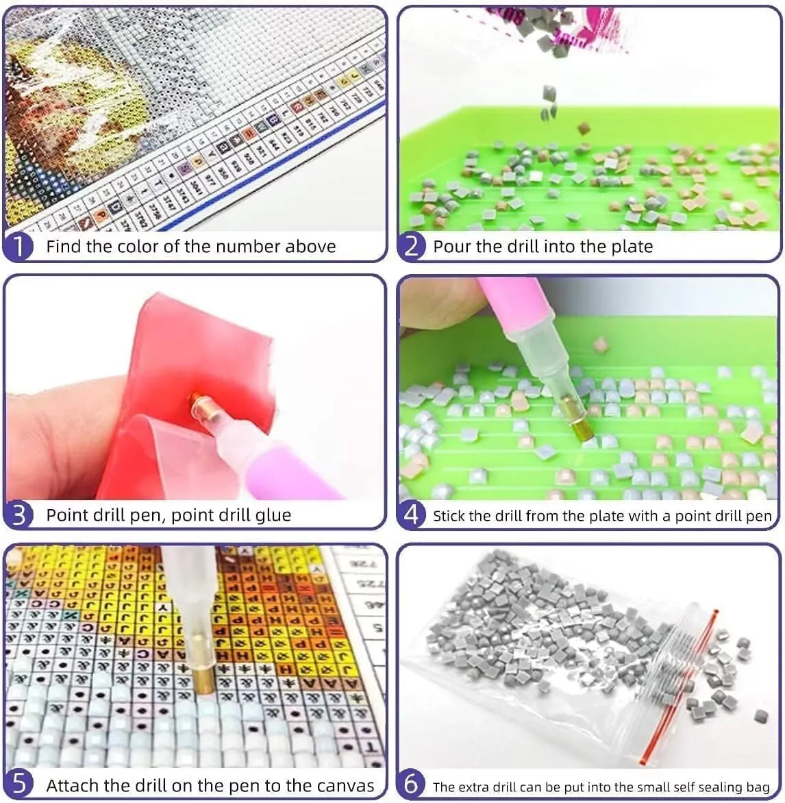 Flower Diamond Painting Book Diamond Art Kits for Adults, DIY 5D Gem Art Painting Kit Square Full Drill Crystal Dots Embroidery Pictures Crafts, Home Wall Decor Gifts, Hobbies for Women 20x28in -6wW