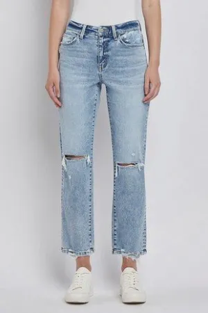 Flying Monkey High Rise Ankle Straight Denim