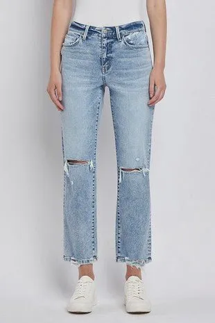 Flying Monkey High Rise Ankle Straight Denim