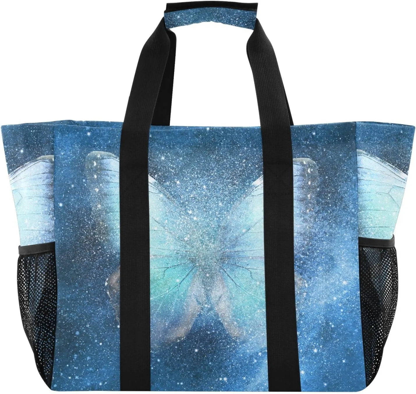 Foldable Grocery Reusable Tote Grocery Bag, Travel Canvas Shoulder Bags, Large Casual Laundry Pool Beach Bag