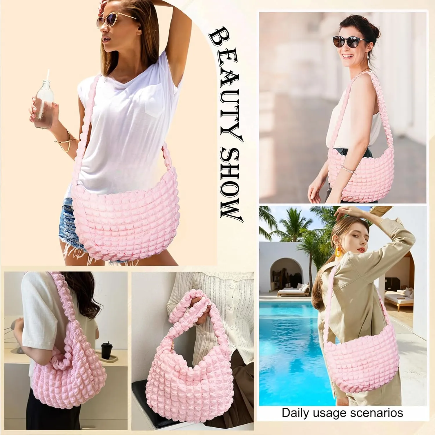 Foldable Travel Bag, Lightweight Tote, Wrinkle-Free Storage Bag, Nylon Multiple Compartments