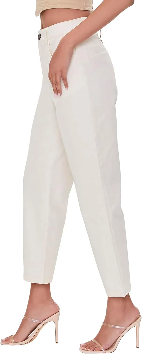 Forever 21 Women's Ankle-Cut Canvas Pants