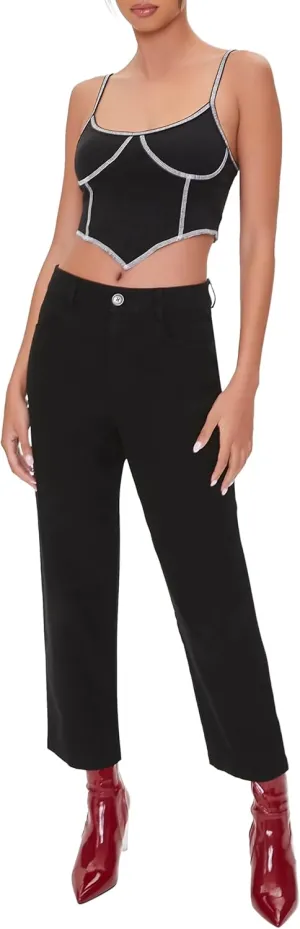 Forever 21 Women's Ankle-Cut Canvas Pants