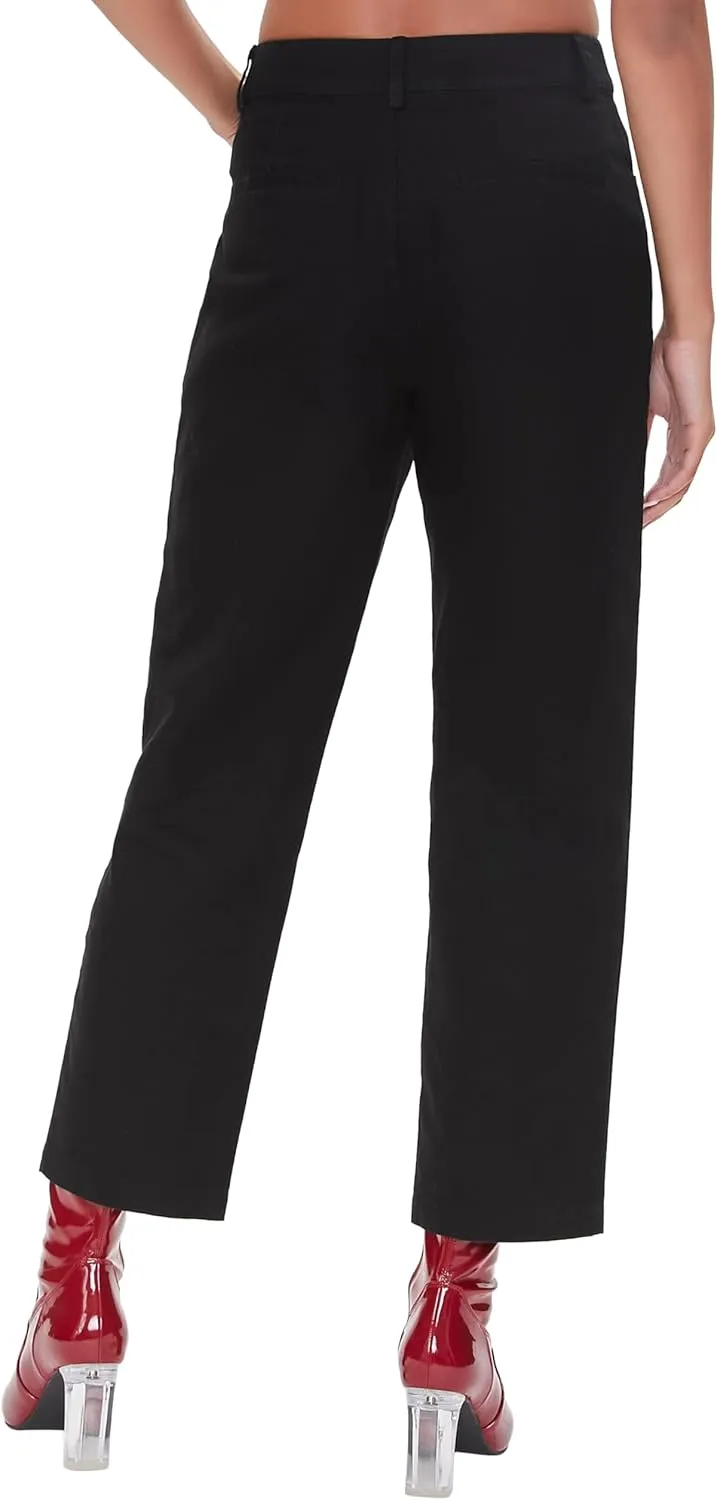 Forever 21 Women's Ankle-Cut Canvas Pants