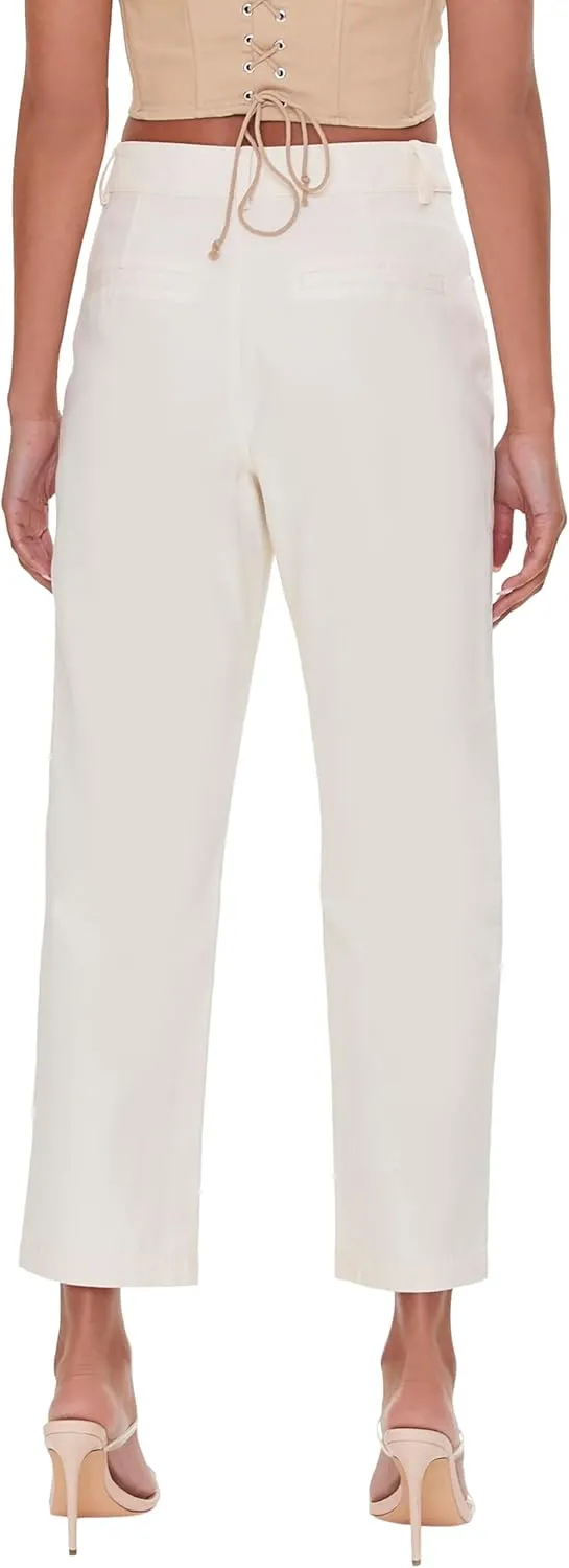 Forever 21 Women's Ankle-Cut Canvas Pants