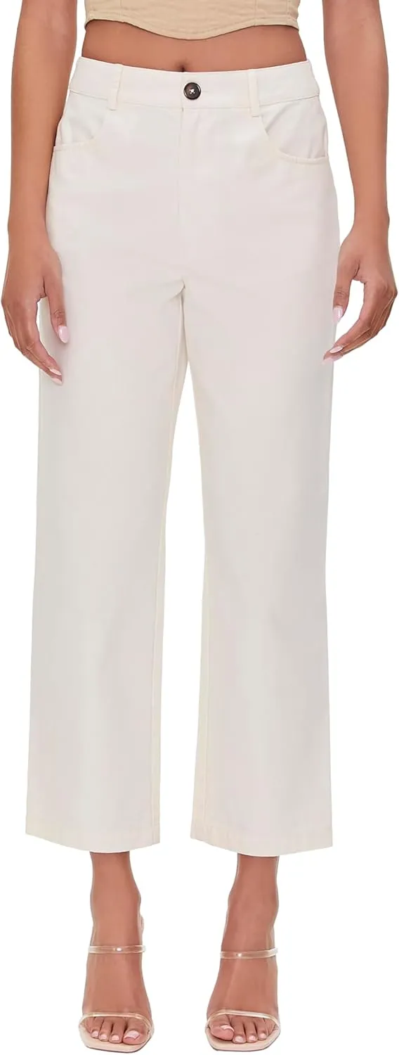 Forever 21 Women's Ankle-Cut Canvas Pants