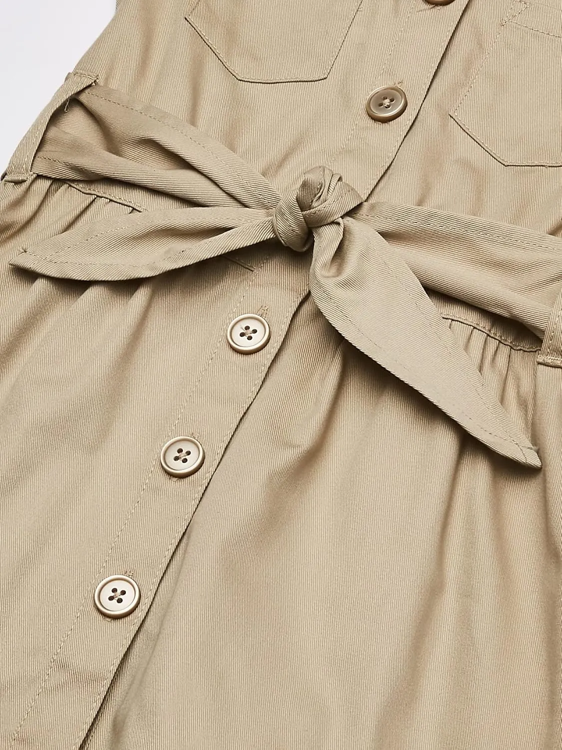 French Toast Girls' Twill Safari Shirtdress