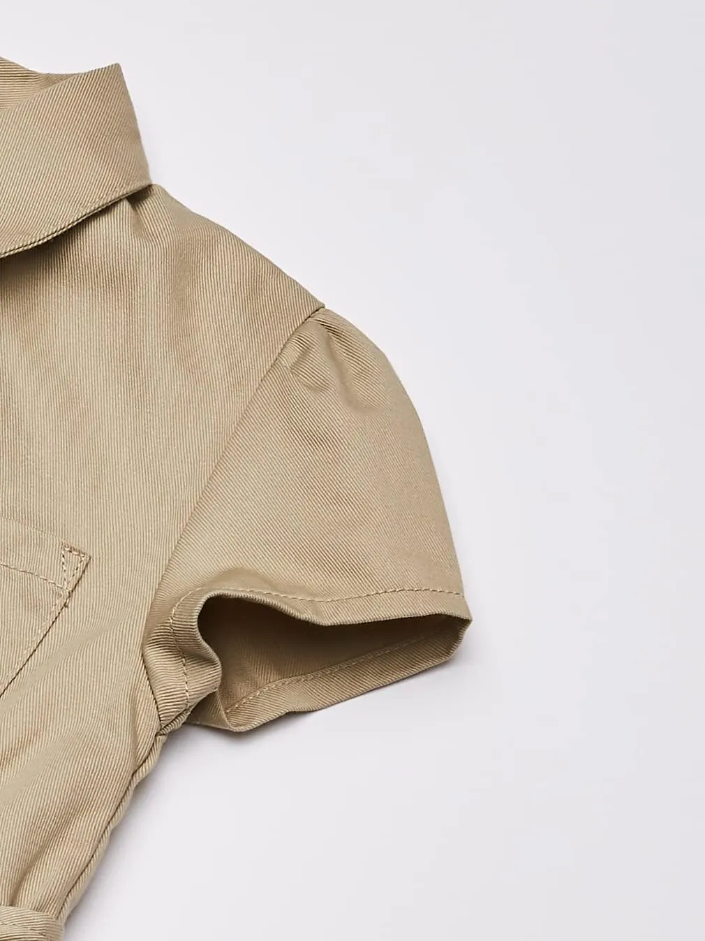 French Toast Girls' Twill Safari Shirtdress