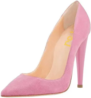 FSJ Women Pumps Closed Pointed Toe Cone High Heel Slip On Classic Office Special Ladies Wedding Shoes Size 4-16 US