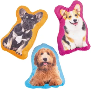 Fun Express 3 1/2" – 4 1/2" Bulk 48 Pieces Realistic Flat Stuffed Dogs, Vacation Bible School Supplies