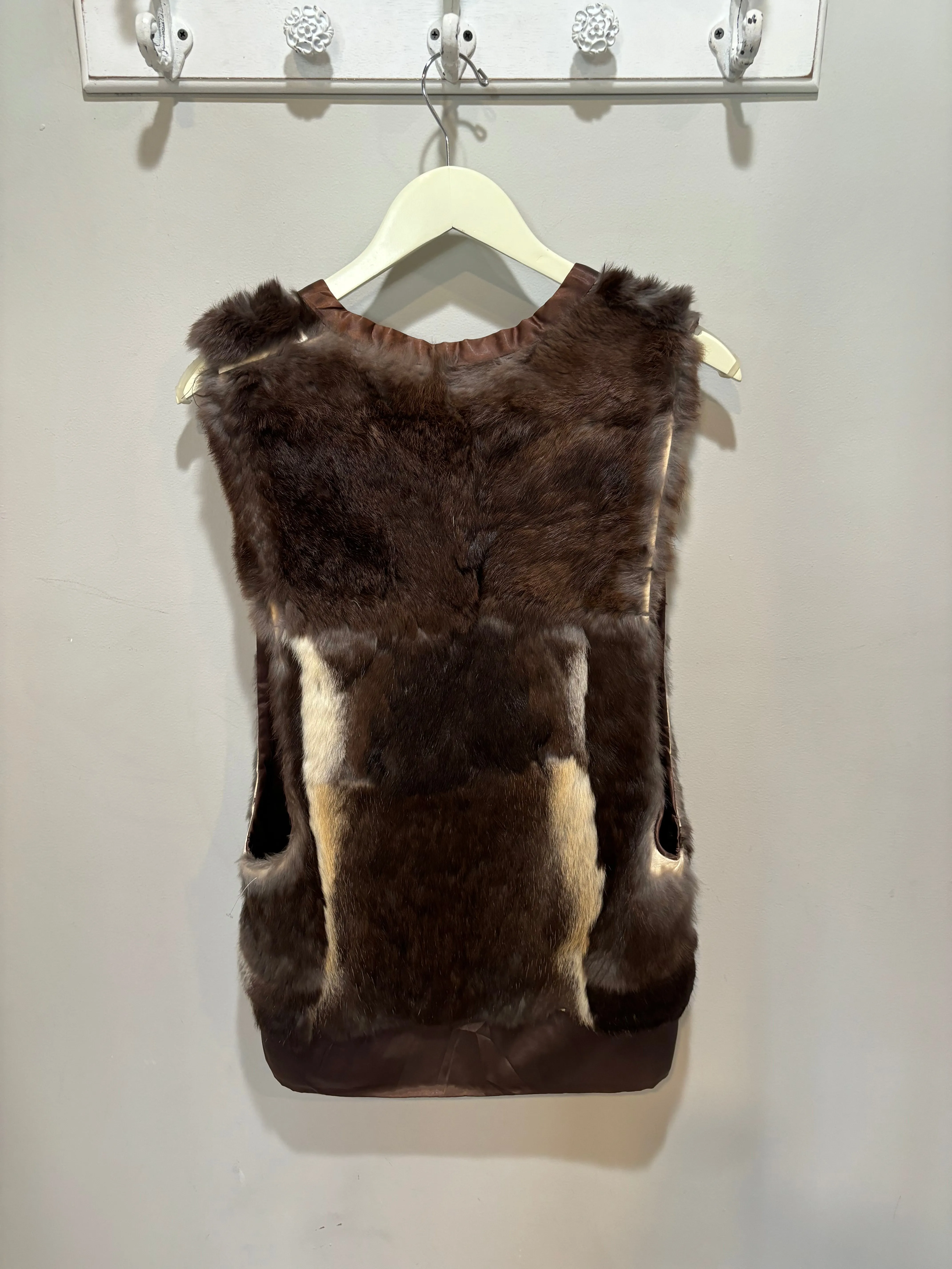 Fur Brown Cream Vest