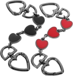 Gadpiparty 2pcs Bag Extender Chain with Heart Shaped Clasp Purse Strap Extender for Versatile Use for Enhancing Bag and Style Convenient for All Occasions