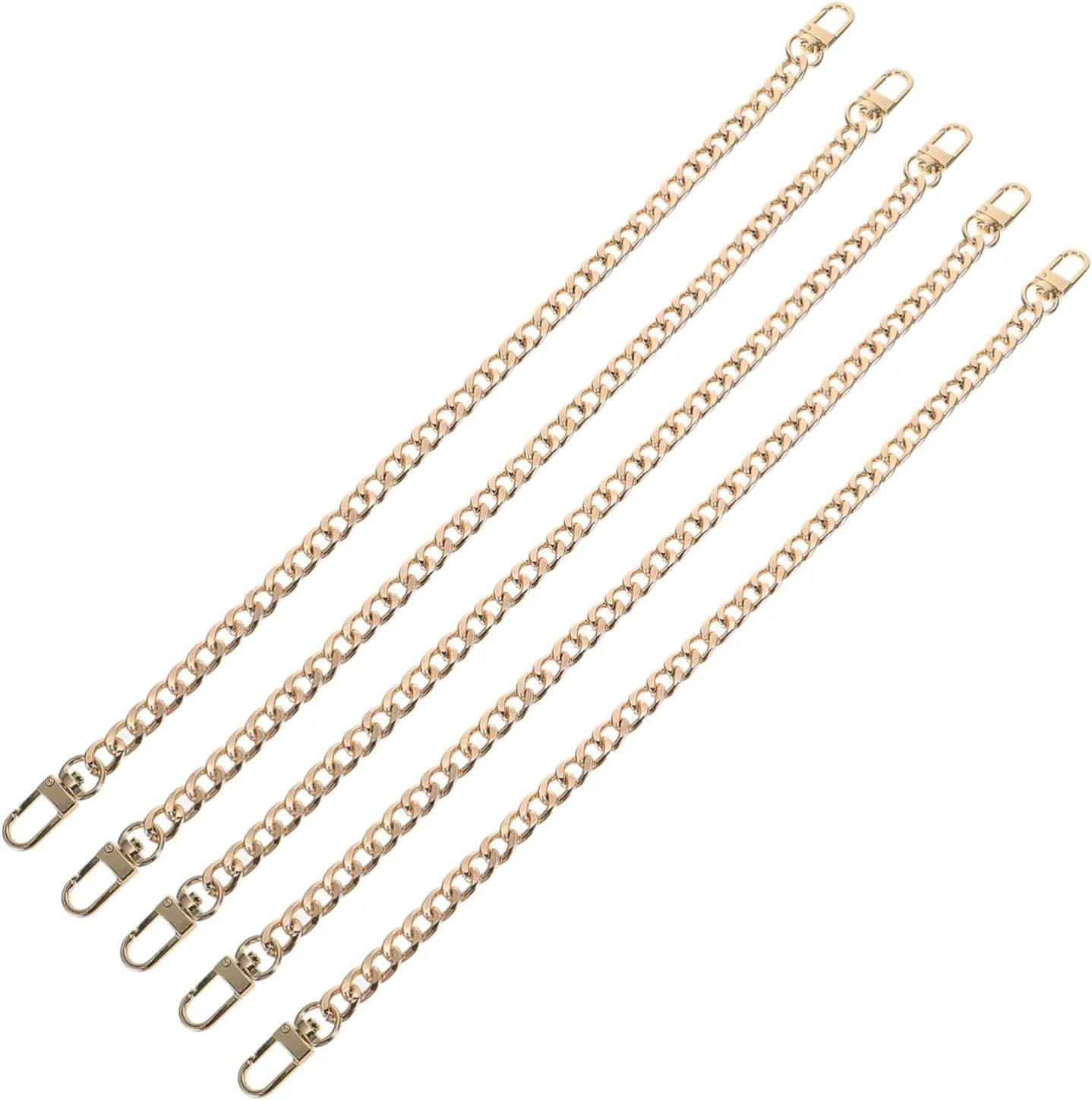 Gadpiparty Metal Bag Chain 5pcs Alloy Buckle Chain for Handbag Replacements DIY Bag Straps
