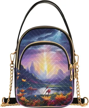 GAIGEO Fantasy World Flower Sea Crossbody Bag with Removable Strap, Women's Crossbody, Fashion Crossbody Bags for Women