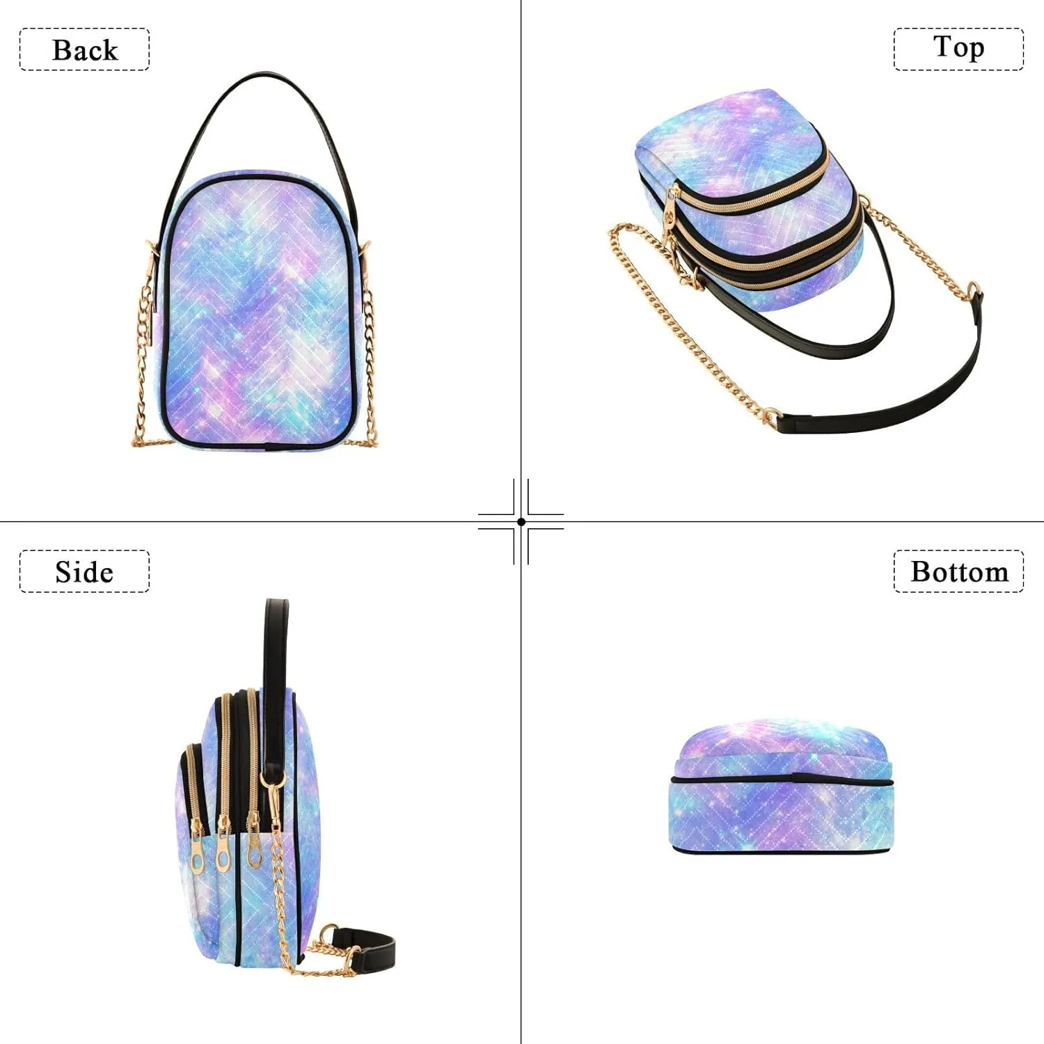 GAIGEO Fantasy World Flower Sea Crossbody Bag with Strap, Lady Crossbody Bag, Crossbody Bag Purse for Women