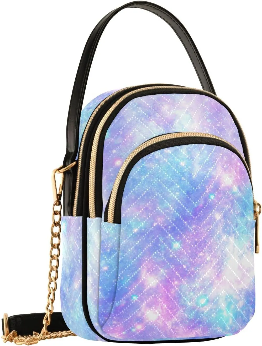 GAIGEO Fantasy World Flower Sea Crossbody Bag with Strap, Lady Crossbody Bag, Crossbody Bag Purse for Women