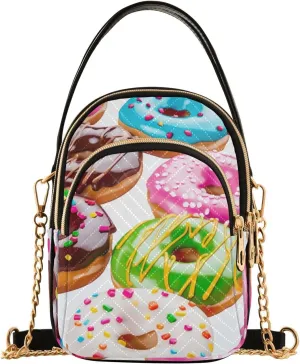 GAIGEO Multi Colors Donuts Shoulder Handbag, Crossbody with Removeable Strap, Modern Crossbody Bags for Women