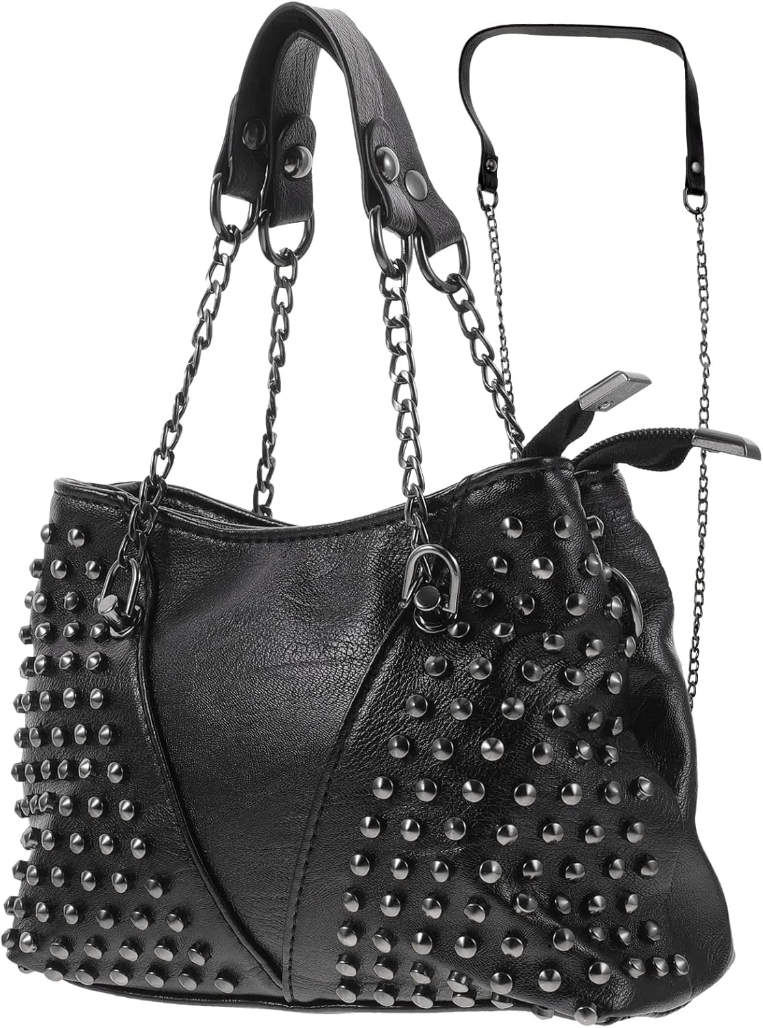 GALPADA Studded Handbag Bag Black Crossbody Rivet Shoulder Leather Tote Handbags