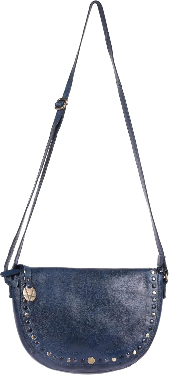 Genuine Italian Leather Boho Studded Crossbody Shoulder Bag - Stylish, Durable, & Perfect for Everyday Use for women