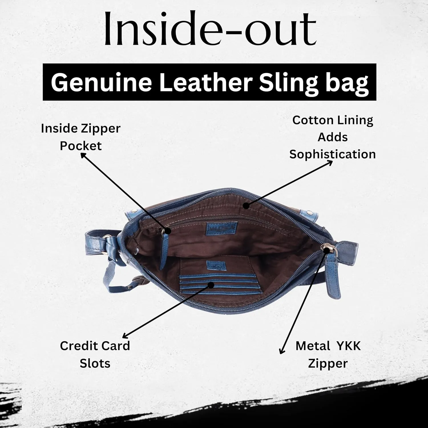 Genuine Italian Leather Boho Studded Crossbody Shoulder Bag - Stylish, Durable, & Perfect for Everyday Use for women