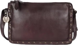 Genuine Italian Leather Boho Studded Crossbody Shoulder Bag - Stylish, Durable, & Perfect for Everyday Use for women