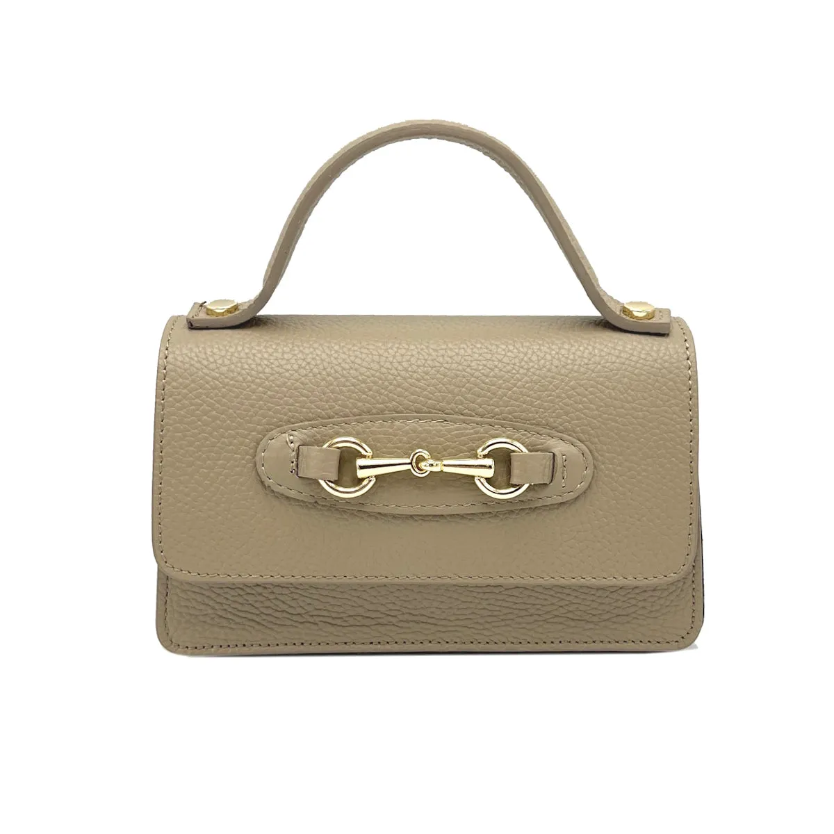Genuine leather handbag with chain, Made in Italy, art. 112569