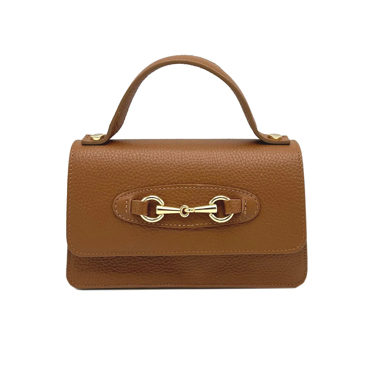 Genuine leather handbag with chain, Made in Italy, art. 112569