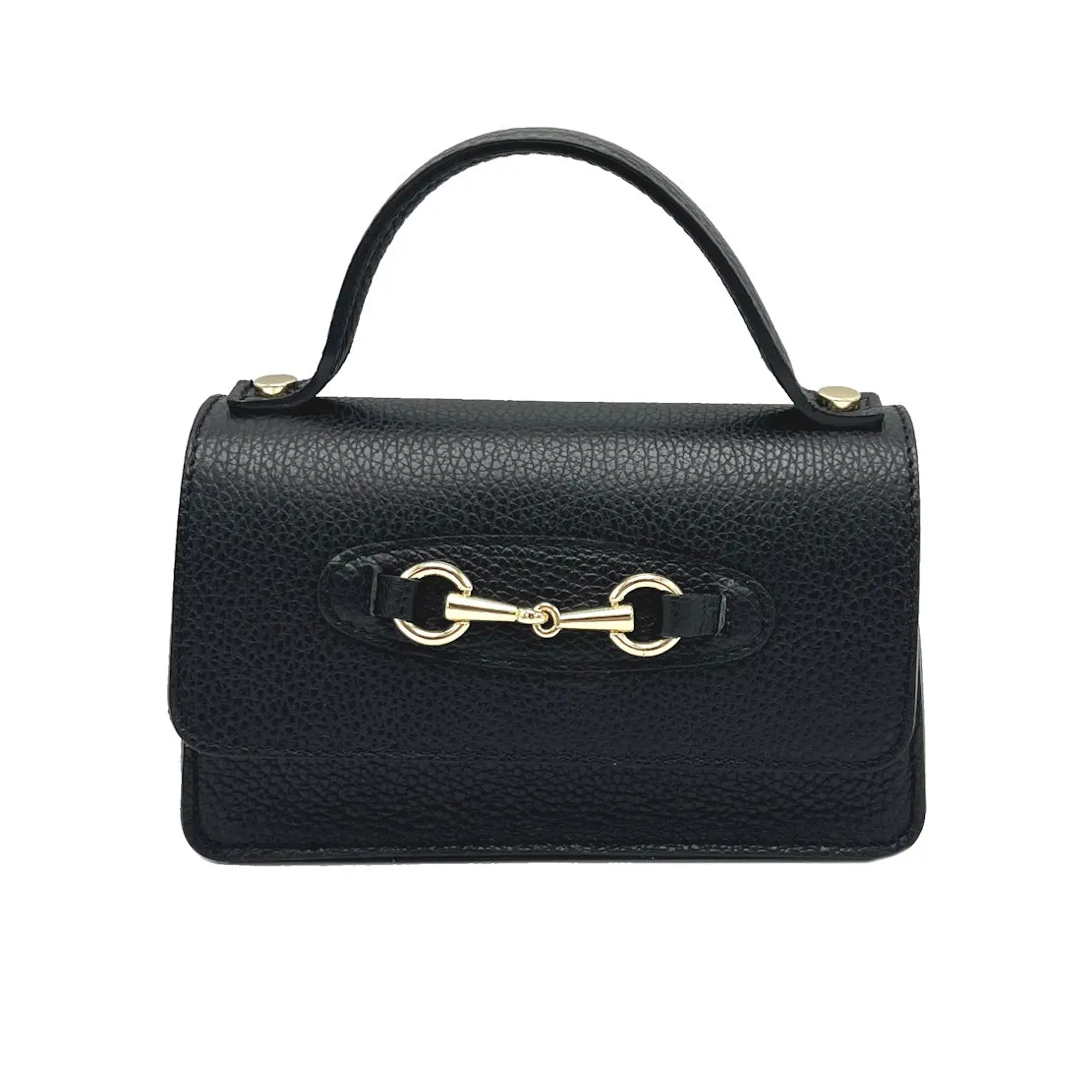 Genuine leather handbag with chain, Made in Italy, art. 112569