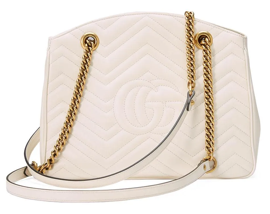 GG Marmont 2.0 Medium Quilted Shoulder Bag - (White, Red, Black)