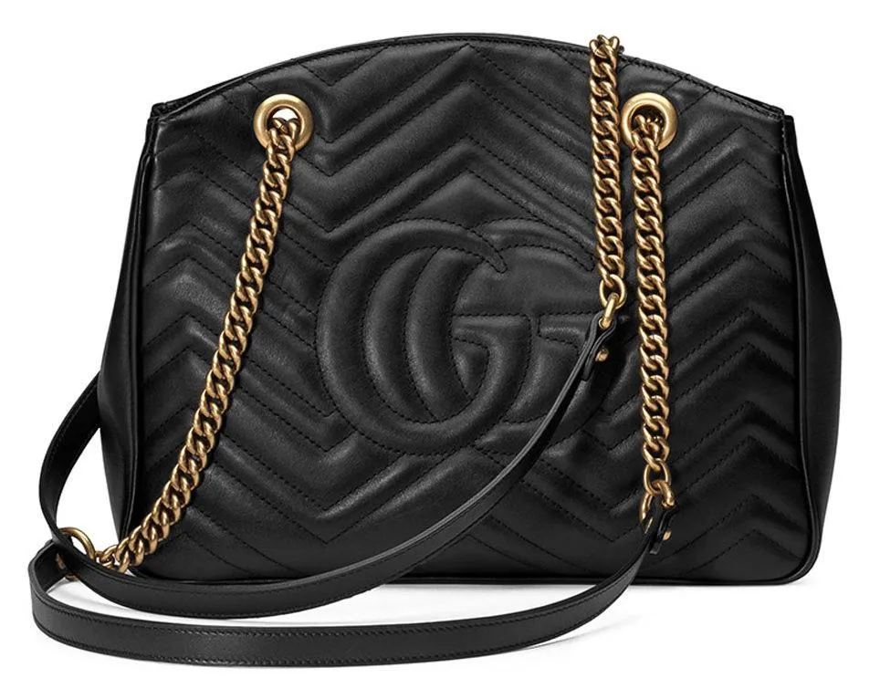 GG Marmont 2.0 Medium Quilted Shoulder Bag - (White, Red, Black)