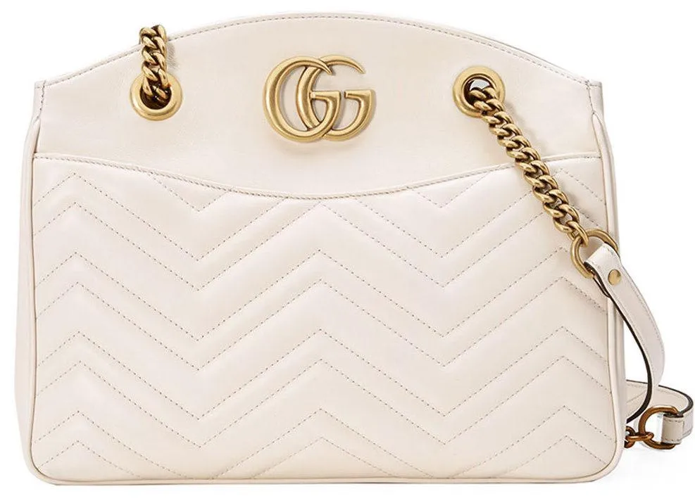 GG Marmont 2.0 Medium Quilted Shoulder Bag - (White, Red, Black)