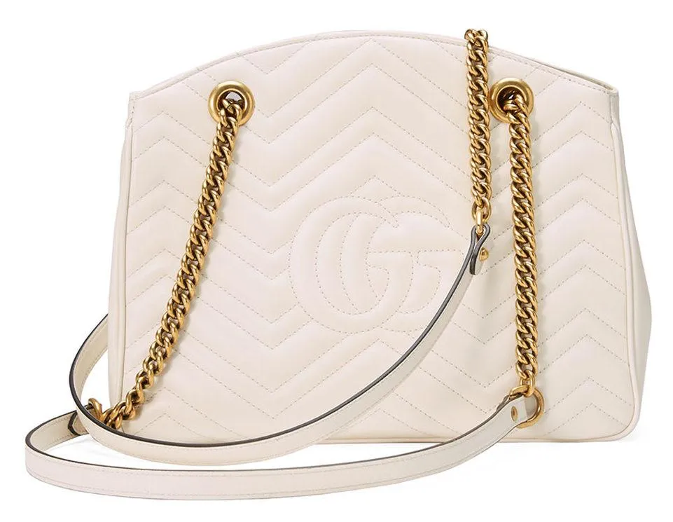GG Marmont 2.0 Medium Quilted Shoulder Bag - (White, Red, Black)