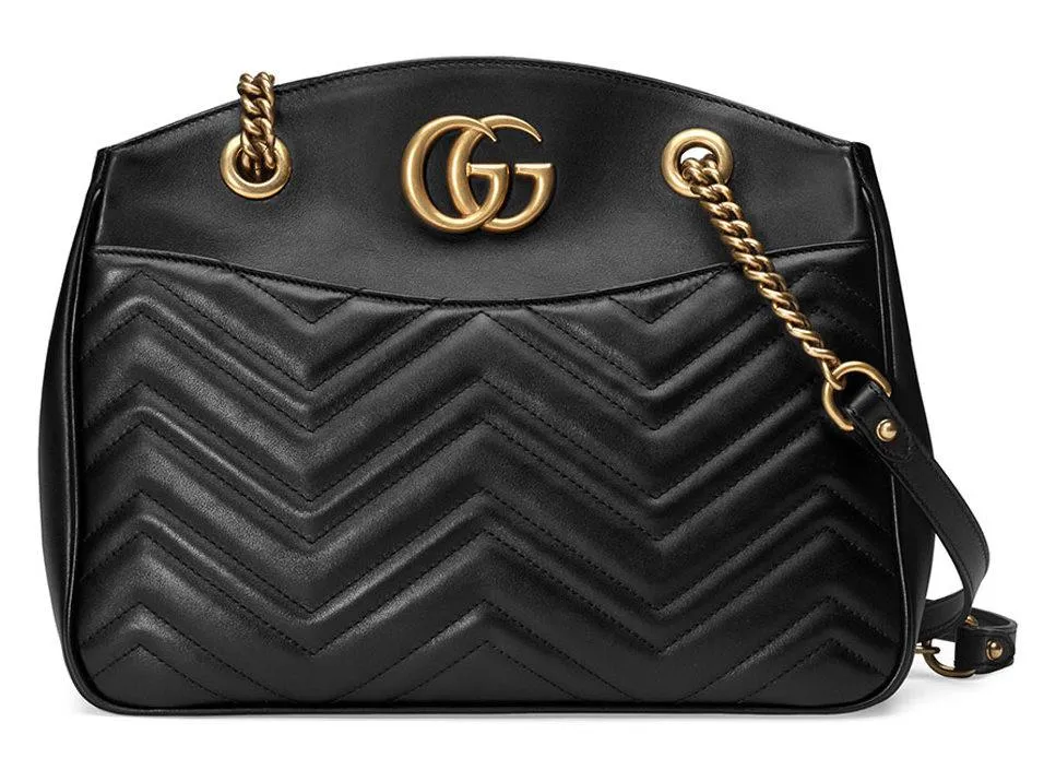 GG Marmont 2.0 Medium Quilted Shoulder Bag - (White, Red, Black)
