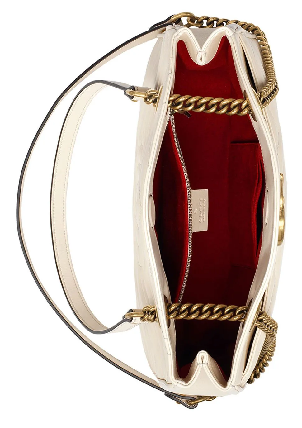 GG Marmont 2.0 Medium Quilted Shoulder Bag - (White, Red, Black)