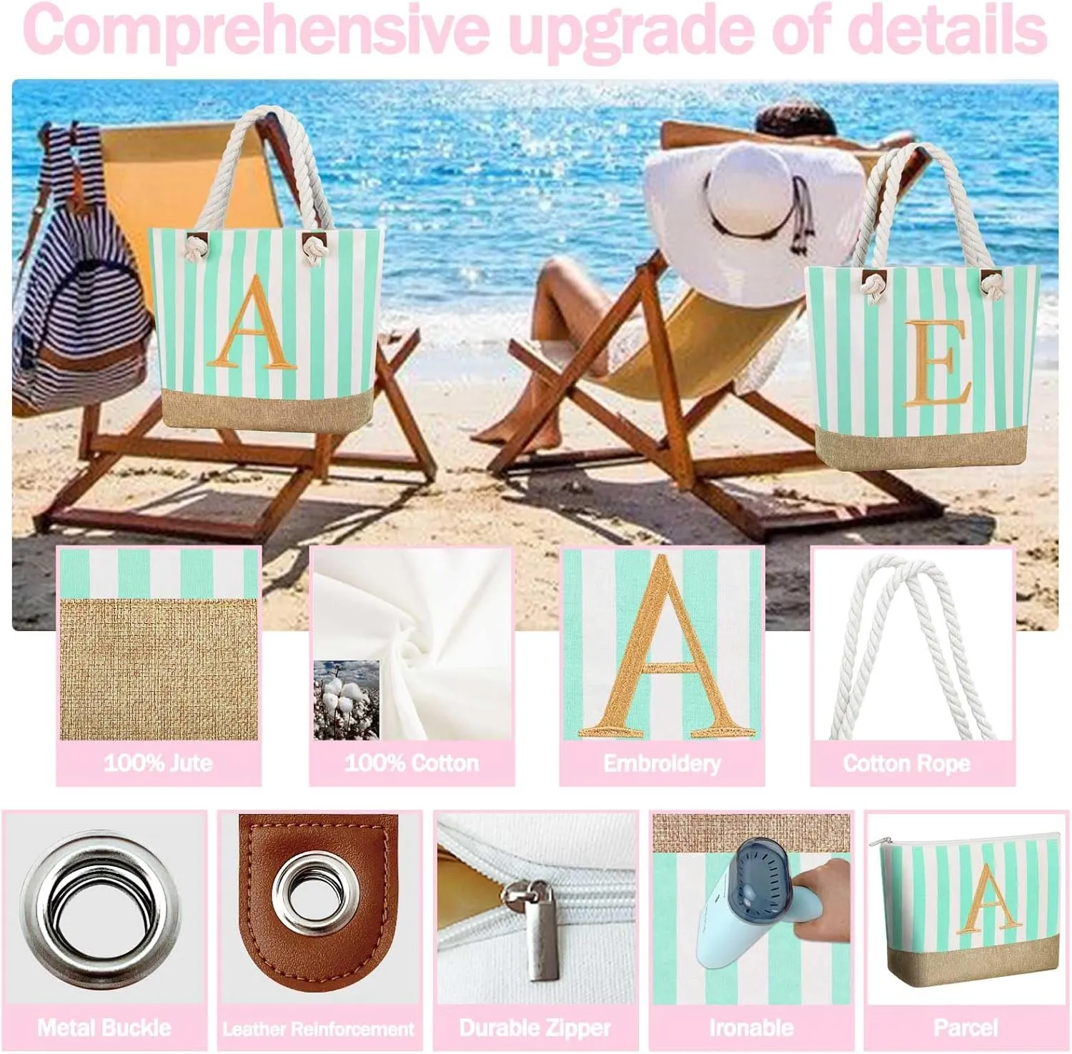 GhvyenntteS Mothers Day Gifts for Mom - Mama Bag, Mama Tote Bag with Zipper, Beach Bag, Birthday Gifts for Women Mom Grandma Wife Nana Mimi Gigi Nurse Teacher Friend