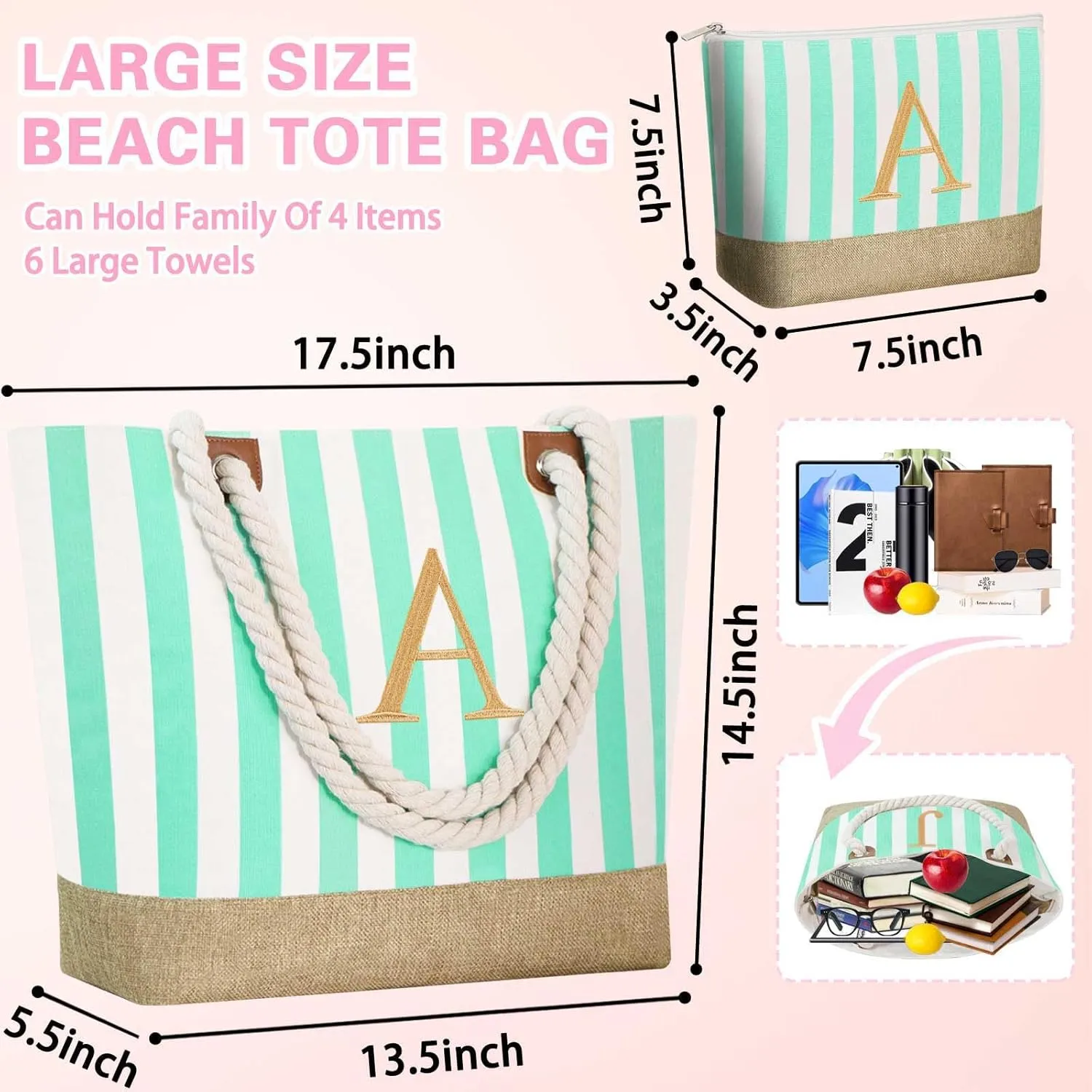 GhvyenntteS Mothers Day Gifts for Mom - Mama Bag, Mama Tote Bag with Zipper, Beach Bag, Birthday Gifts for Women Mom Grandma Wife Nana Mimi Gigi Nurse Teacher Friend