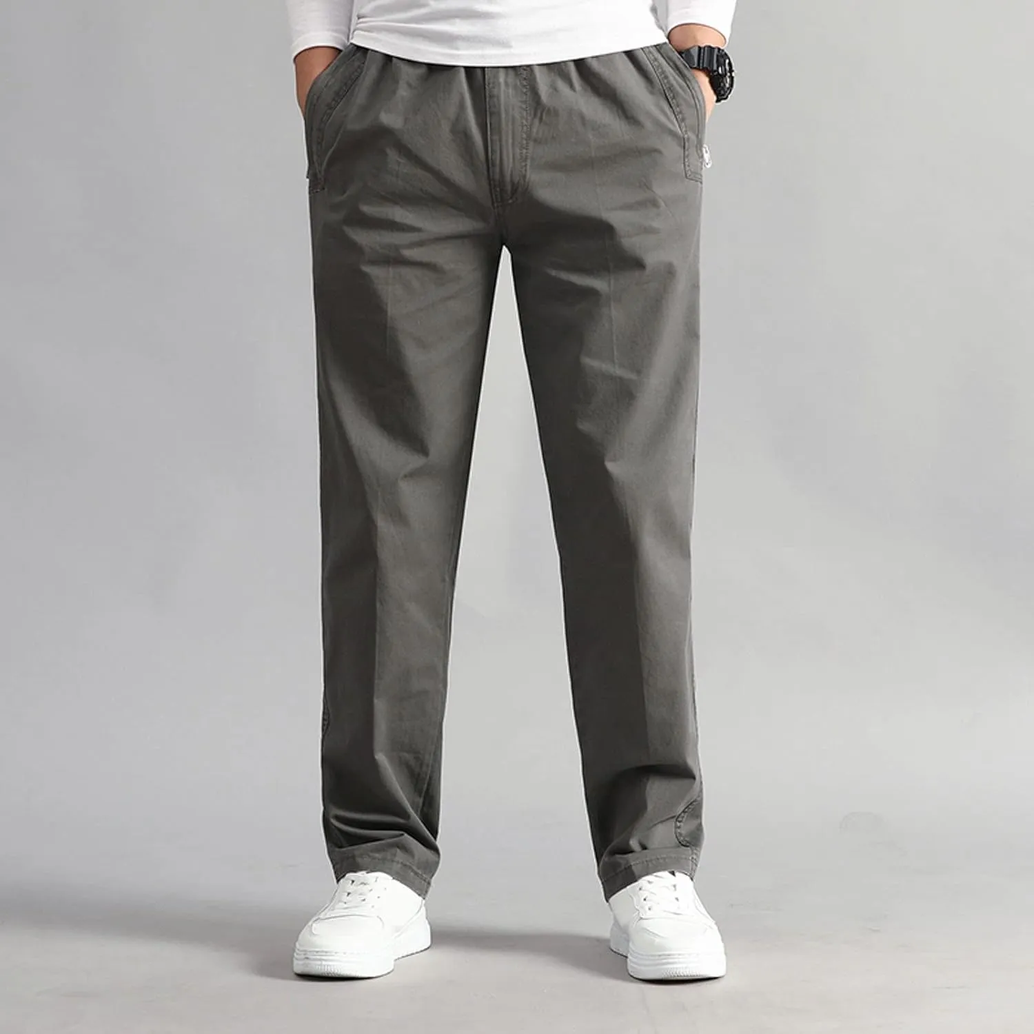 GIERIDUC Plaid Dress Pants for Men's Mens Work Trousers with Knee Pads Best Workout Pants for Men Corduroy Men's Pants Slim