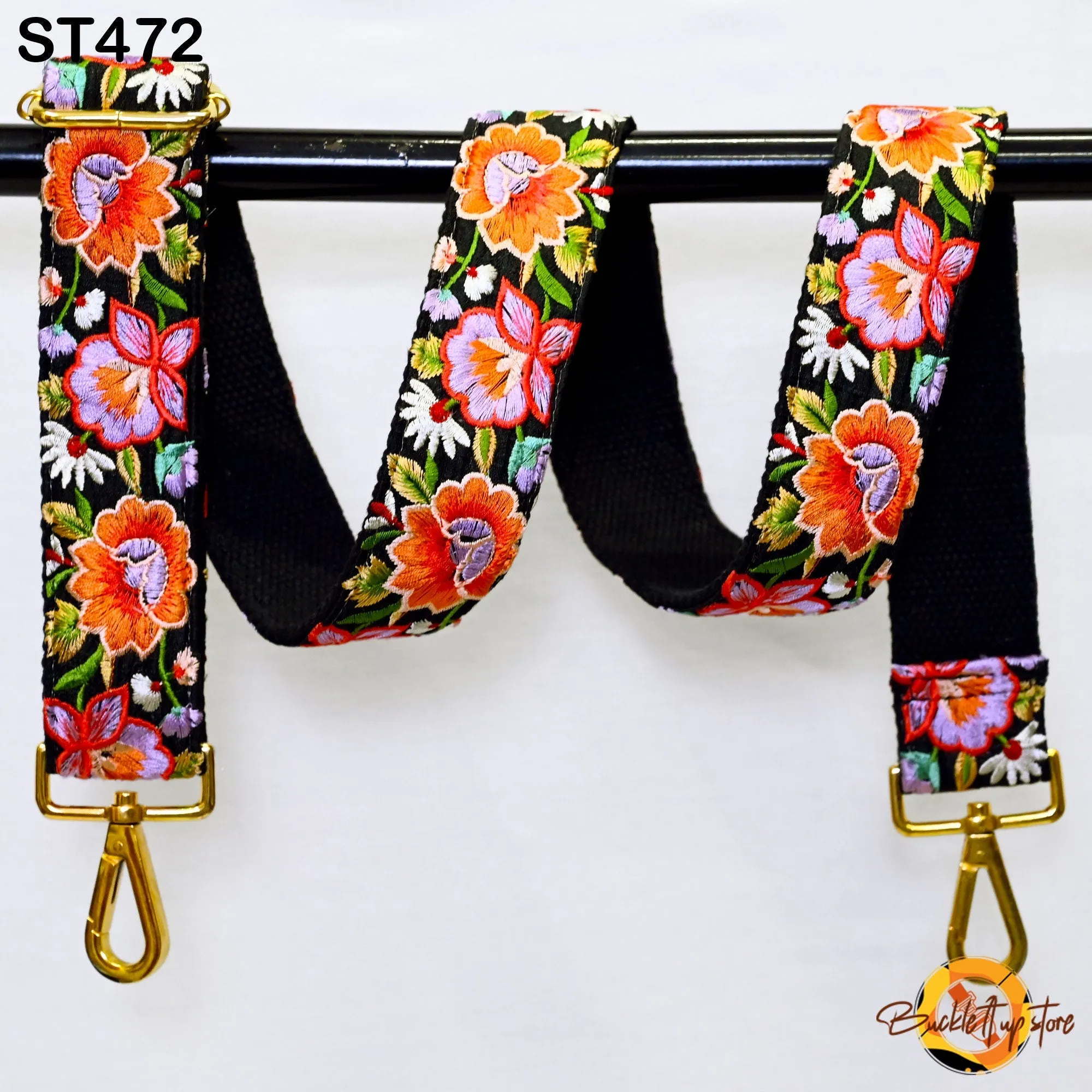 Gift Canvas Sling Bag Strap Purse Strap Embroidery Custom Messenger Crossbody Strap Handbag Embroidered Replacement Strap Boho Guitar Strap